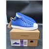 Image 2 : Native Shoes Jefferson Kids Slip-On Shoes, Victoria Blue/Shell White, Size 11