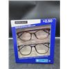 Image 1 : Foster Grant Blue Light Reading Glasses +2.50, Set of 2 Pairs