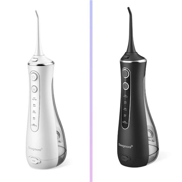 Sawgmore Portable Oral Irrigator Model TH2D4 Lot of 2 – Black and White