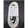 Image 2 : Hundersun 20ft Indoor/Outdoor Extension Cord 16/3 SJTW White