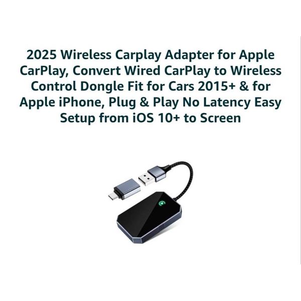2025 Wireless CarPlay Adapter for Wired CarPlay Conversion