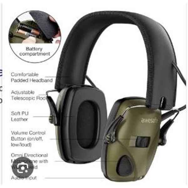 Awesafe Electronic Shooting Folding Sports Earmuff
