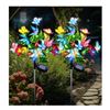 Image 1 : Fots 2-Pack Solar Butterfly Stake Lights With Waterproof Solar Panel
