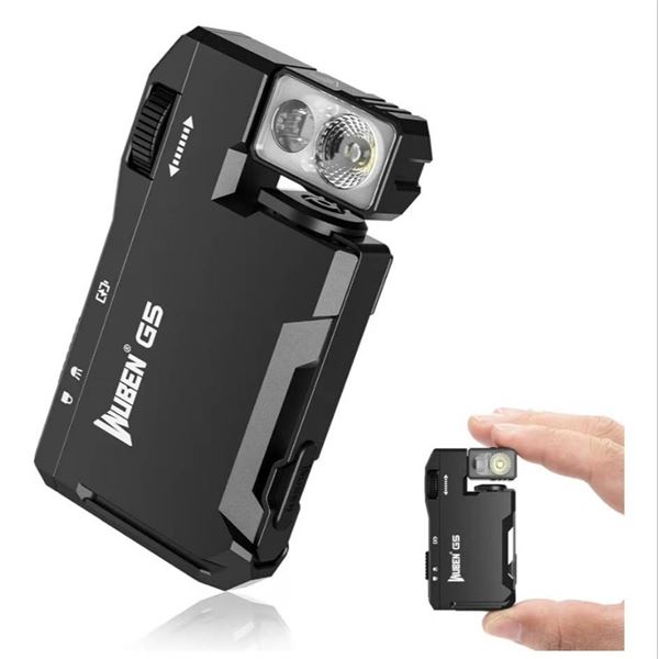 Wuben G5 Rechargeable EDC Flashlight, 400 Lumens With RGB Light, Magnetic Keychain Design