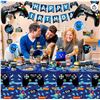 Image 1 : Gaming-Themed Party Supplies Set Including Decorations and Tableware May Vary From Stock Photo