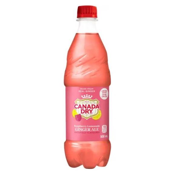 Canada Dry Ginger Ale – Raspberry Lemonade – 500ml (11-Pack)