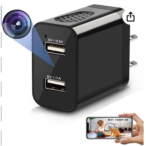WiFi Camera With Remote View Compatibility for iOS/Android Devices, Black