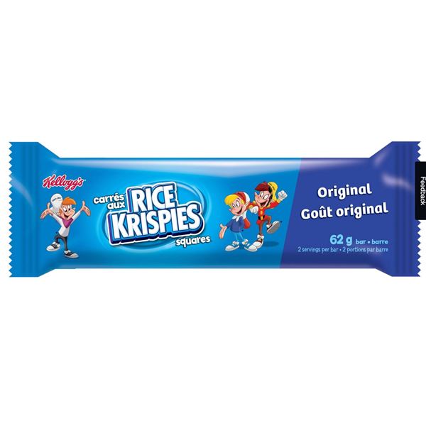 Kellogg’s Rice Krispies Squares 12 Bars 744g (62g Each)