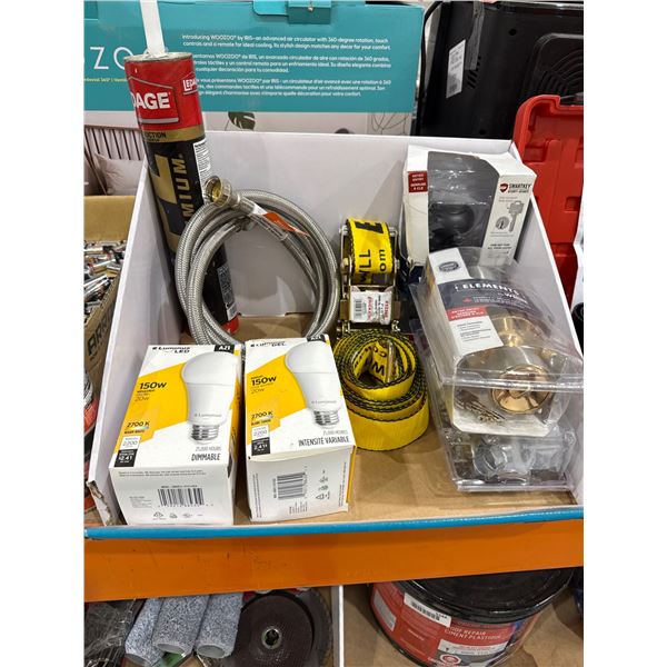 Hardware Lot with Bulbs, Straps, and Hoses