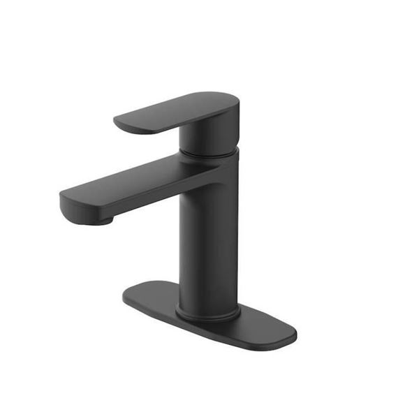 Landon & Co. Single Handle Bath Faucet and Shower Set Matte Black
