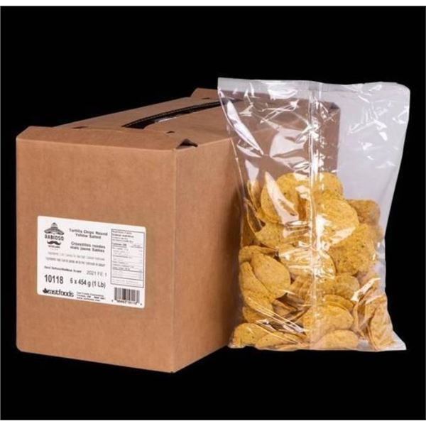 Rabioso Mexicano Tortilla Chips Round Yellow Salted 6 X 454 g,