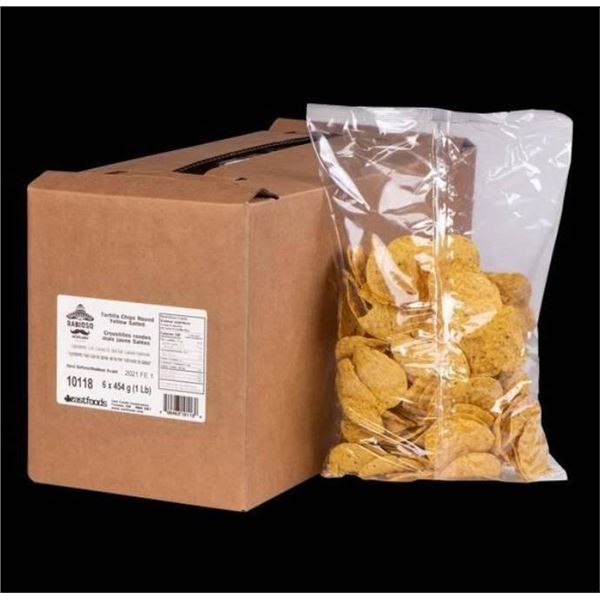 Rabioso Brand Tortilla Chips Round Yellow Salted – 6 x 454g