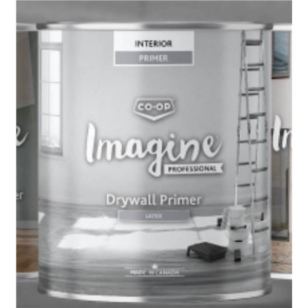 Co-Op Imagine Professional Drywall Primer – LOT OF 4 X 3.70L