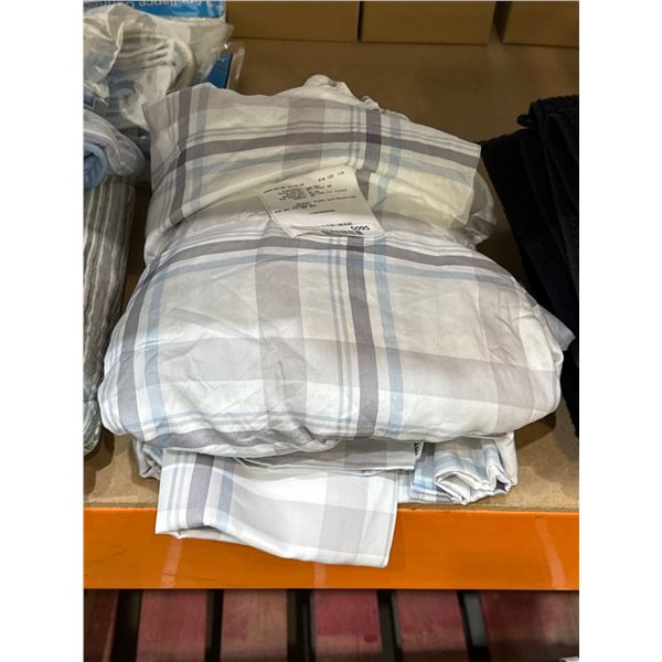 Plaid Bedding Sheet Set DOUBLE 6 PCE
