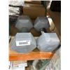 Image 1 : Two 15 lb Hex Dumbbells plastic Coated