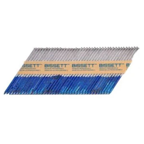 Bissett 28-Degree Clipped Head Nails, 3-1/4 x 120, Hot Dipped Galvanized case of 2000