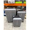 Image 2 : Samsonite Silver Gear Luggage Set, 3-Piece with Hard Shell Construction