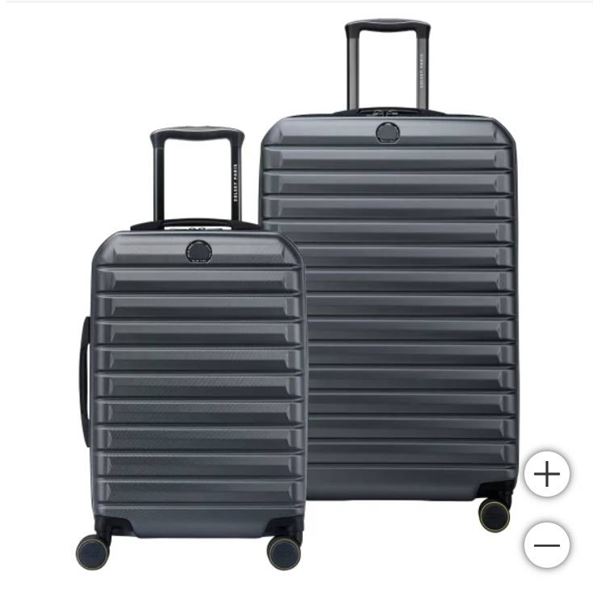 Two Delsey Paris Hardshell Luggage with TSA Combination Locks