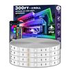 Image 1 : Outdoor LED Strip Lights, Waterproof RGB With Remote 300ft
