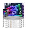 Image 1 : Outdoor LED Strip Lights, Waterproof RGB With Remote 300ft