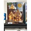 Image 2 : Evergreen LED Glass Raindrops With Gold Crackle Finish (Set of 3)