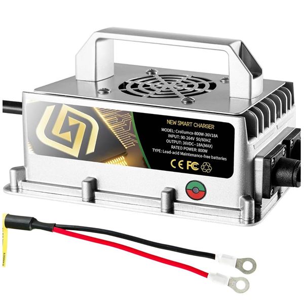 Croliumcx 36Volt 18Amp Aluminum Casting Wide Voltage Golf Cart Battery Charger Onboard Conversion Ma