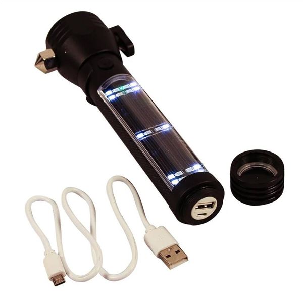 Ready Hour 9-in-1 Multi-Function LED Solar Rechargeable Flashlight