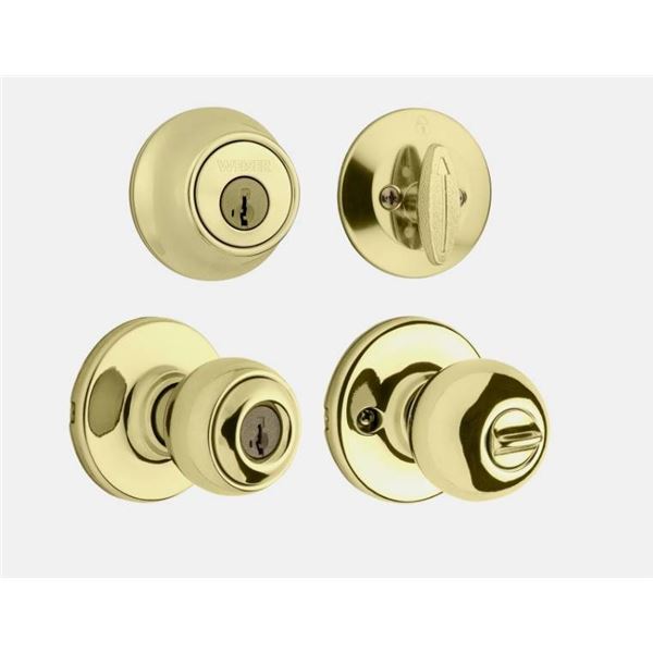 Weiser Elements Combo Pack with SmartKey Security – Single Cylinder Keyed Entry