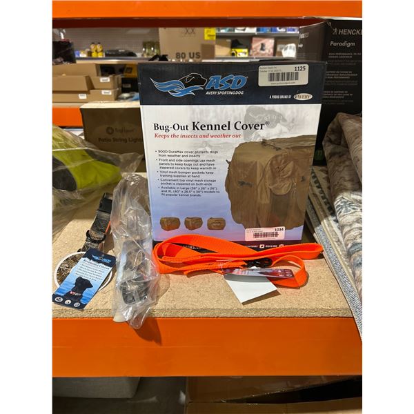 ASD Bug-Out Kennel Cover and 3 Dog Collars