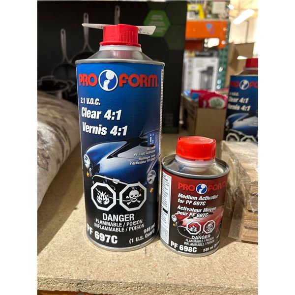 Pro Form PF 697C Clear 4:1 and PF 698C Medium Activator 236 ml