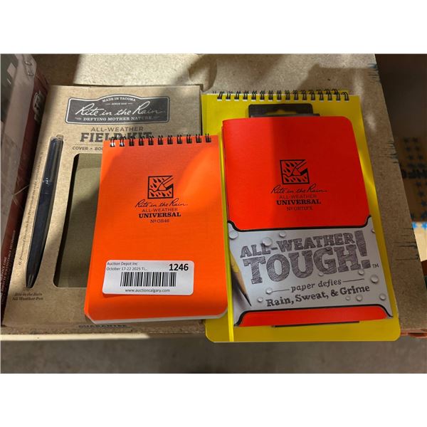 Lot of Rite in the Rain All-Weather Notebooks and Field Kit with Pen Bundle