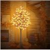 Image 1 : 5 Ft Pre-Lit Artificial Tree with Colored Leaves and Remote Control And 2 Pack Solar Garden Lights O
