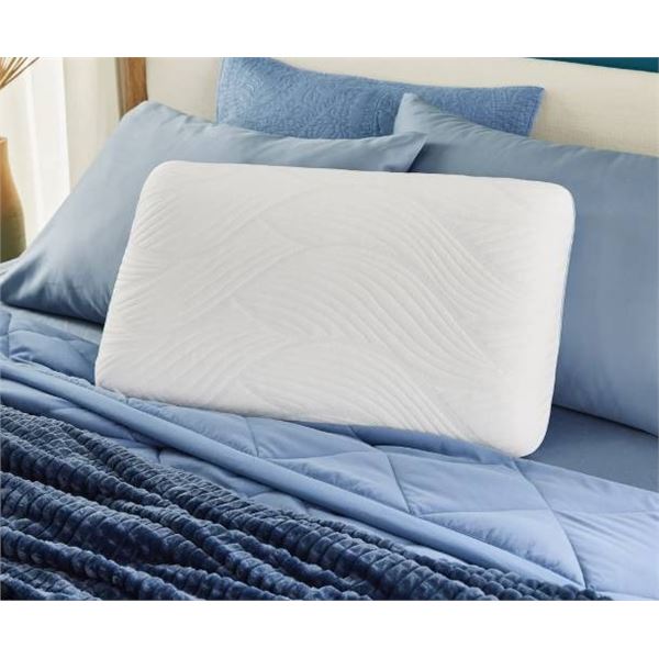 Novaform Soothing Cool Plus Gel Memory Foam Pillow, Queen Size
