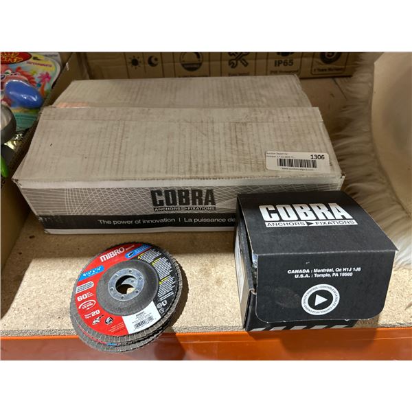 Cobra Anchors Para Wedge Concrete Anchors and MIBRO Flap Discs