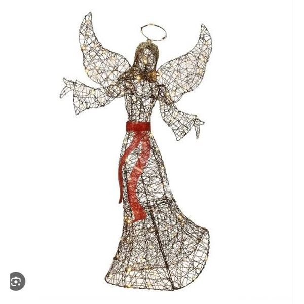 Hoyechi Lighted Outdoor Rattan Angel With 120 LED Lights
