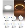 Image 1 : Ensenior 6-Pack 4-Inch Ultra Thin LED Recessed Ceiling Light with Junction Box