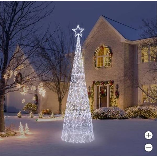 LED Cone Tree with 2000 LED Micro Lights, 10 Ft, Indoor/Outdoor