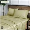 Image 1 : Comfy Bamboo World 8800 Gold Series Queen Sheet Set – Lime Green
