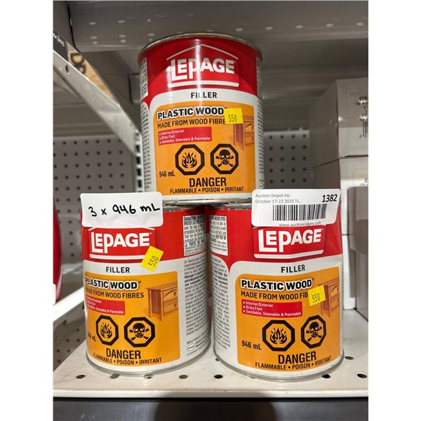 3×945,l LePage Plastic Wood Filler
