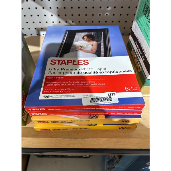 Staples Ultra Premium Photo Paper and Photo Supreme Pack (4 Lots)