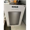 Image 2 : Kohler Stainless Steel 13-Gal Step Trash Can with Dimensions