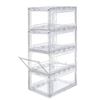 Image 1 : AG Box Premium Stackable Shoe Box Set of 4 With Transparent Design