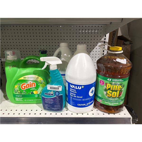 Assorted Cleaning Supplies Lot with 2 Bleaches, 4 Items Total