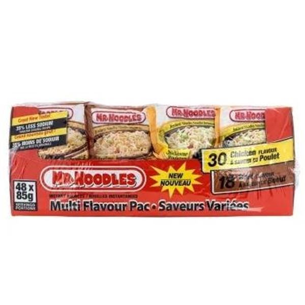 Mr. Noodles Multi Flavour Pac – 48 x 85g Serving Portions