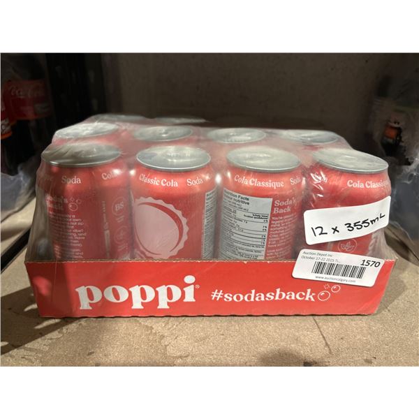 Poppi Classic Cola 12 x 355 mL Cans Beverage Pack