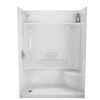 Image 1 : MAAX Essence 60L x 30W x 80H in. 2-in-1 Shower Kit – Shower Stall with Left Drain Shower Ba