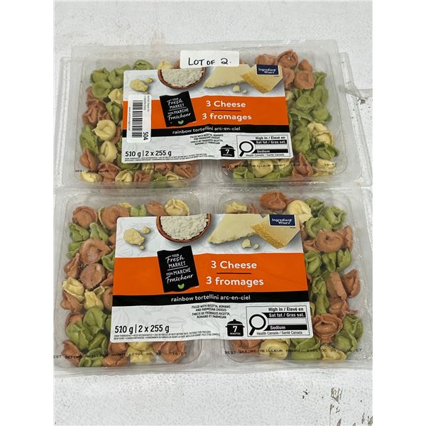 Rainbow Tortellini Arc-en-Ciel 3 Cheese, Lot of 2, 510g Total