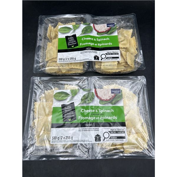 Fresh Market Cheese & Spinach Ravioli 510 g (2 x 255 g) Lot of 2