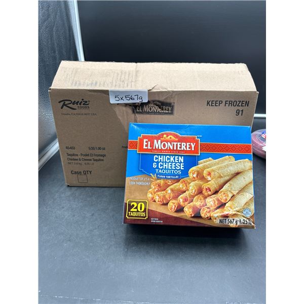 El Monterey Chicken & Cheese Taquitos, 567g Package x 5