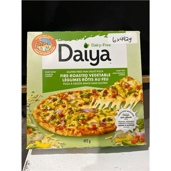 Daiya Dairy-Free Gluten-Free Thin Crust Fire-Roasted Vegetable Pizza 492g x 6